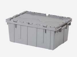 Nestable Containers With Attached Lids